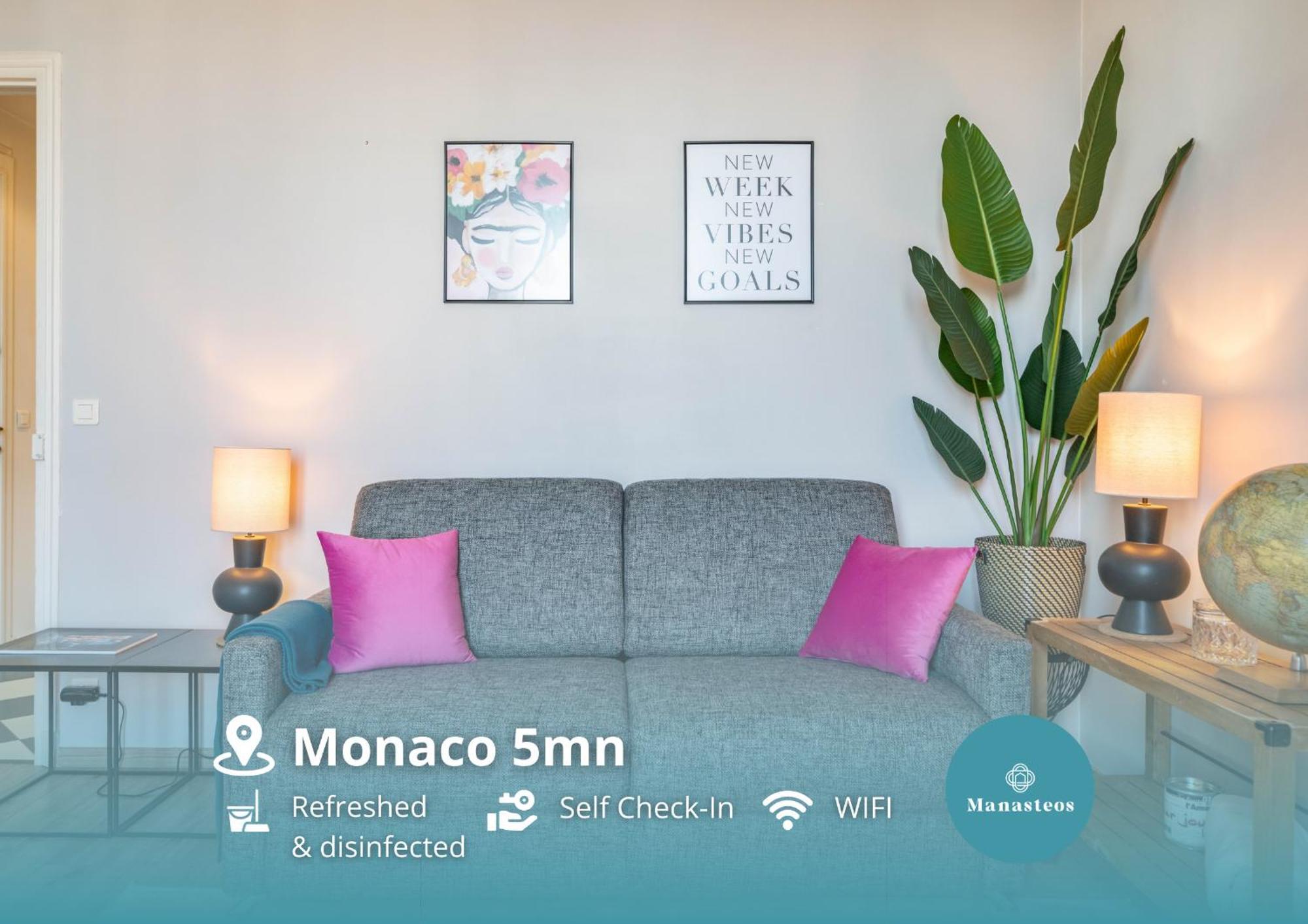 Frontiere De Monaco - Balconnet Vue Mer - Ba Apartamento Beausoleil Exterior foto